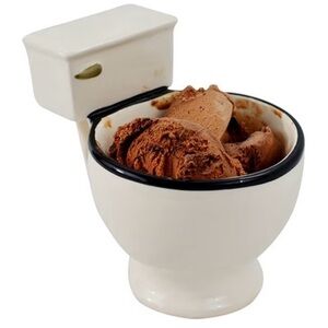 The Original Novelty Toilet Bowl Ice Cream Bowl, Coffee Tea Mug by Bigmouth Inc